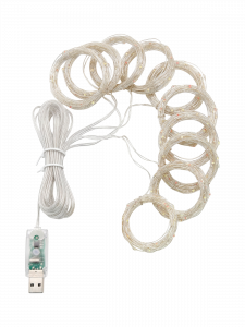 Огонек OG-LDG11 гирлянда-штора LED Белая холодная (3х1м,100 ламп,USB)